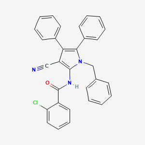 B2616175 N-(1-benzyl-3-cyano-4,5-diphenyl-1H-pyrrol-2-yl)-2-chlorobenzenecarboxamide CAS No. 477887-30-2