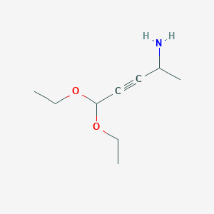 B2616184 5,5-Diethoxypent-3-yn-2-amine CAS No. 2413877-70-8