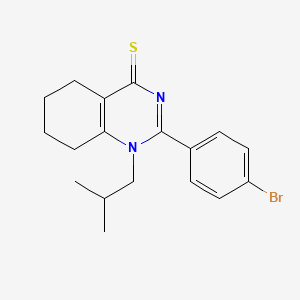molecular formula C18H21BrN2S B2616186 2-(4-bromophenyl)-1-isobutyl-5,6,7,8-tetrahydroquinazoline-4(1H)-thione CAS No. 618396-61-5