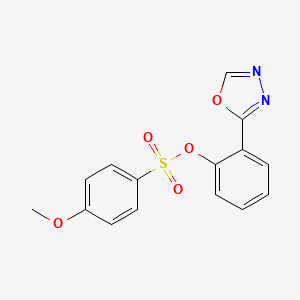 2-(1,3,4-Oxadiazol-2-yl)phenyl 4-methoxybenzenesulfonate