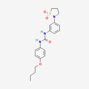 molecular formula C20H25N3O4S B2616193 1-(4-Butoxyphenyl)-3-(3-(1,1-dioxidoisothiazolidin-2-yl)phenyl)urea CAS No. 1203053-25-1