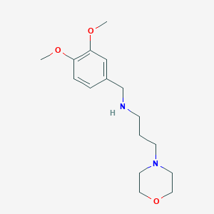 molecular formula C16H26N2O3 B2616199 (3,4-Dimethoxy-benzyl)-(3-morpholin-4-yl-propyl)-amine CAS No. 107155-56-6