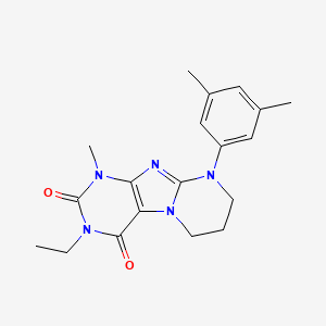 molecular formula C19H23N5O2 B2616201 9-(3,5-dimethylphenyl)-3-ethyl-1-methyl-7,8-dihydro-6H-purino[7,8-a]pyrimidine-2,4-dione CAS No. 846594-88-5