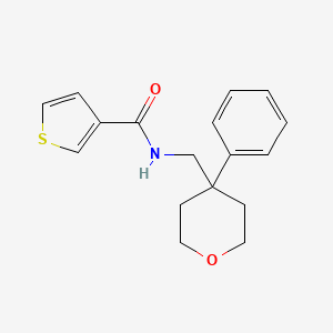 N-((4-phenyltetrahydro-2H-pyran-4-yl)methyl)thiophene-3-carboxamide