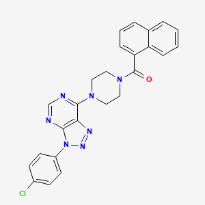 (4-(3-(4-chlorophenyl)-3H-[1,2,3]triazolo[4,5-d]pyrimidin-7-yl)piperazin-1-yl)(naphthalen-1-yl)methanone