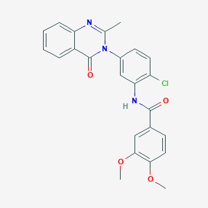 N-(2-chloro-5-(2-methyl-4-oxoquinazolin-3(4H)-yl)phenyl)-3,4-dimethoxybenzamide