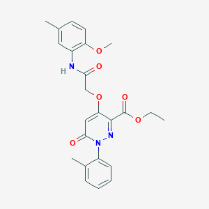 Ethyl 4-(2-((2-methoxy-5-methylphenyl)amino)-2-oxoethoxy)-6-oxo-1-(o-tolyl)-1,6-dihydropyridazine-3-carboxylate