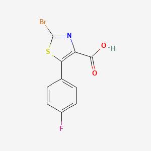 molecular formula C10H5BrFNO2S B2616225 2-Bromo-5-(4-fluorophenyl)thiazole-4-carboxylic acid CAS No. 1137129-05-5
