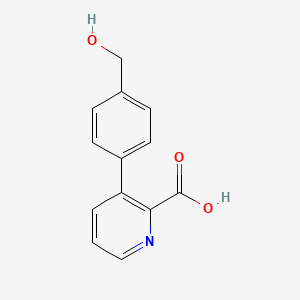 molecular formula C13H11NO3 B2616227 3-(4-Hydroxymethylphenyl)picolinic acid CAS No. 1261896-71-2
