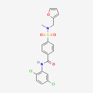 molecular formula C19H16Cl2N2O4S B2616228 N-(2,5-dichlorophenyl)-4-(N-(furan-2-ylmethyl)-N-methylsulfamoyl)benzamide CAS No. 922894-76-6