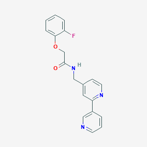molecular formula C19H16FN3O2 B2616229 N-([2,3'-联吡啶]-4-基甲基)-2-(2-氟苯氧基)乙酰胺 CAS No. 2034542-37-3