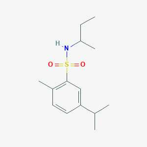 molecular formula C14H23NO2S B261625 N-(sec-butyl)-5-isopropyl-2-methylbenzenesulfonamide 