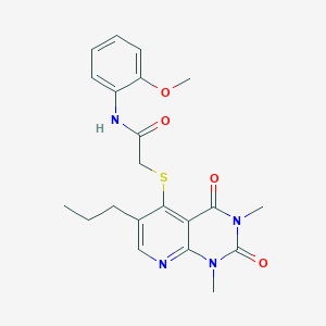 2-((1,3-dimethyl-2,4-dioxo-6-propyl-1,2,3,4-tetrahydropyrido[2,3-d]pyrimidin-5-yl)thio)-N-(2-methoxyphenyl)acetamide