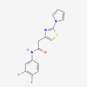 2-(2-(1H-pyrrol-1-yl)thiazol-4-yl)-N-(3,4-difluorophenyl)acetamide