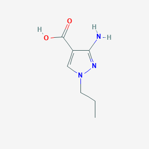 molecular formula C7H11N3O2 B2616260 3-amino-1-propyl-1H-pyrazole-4-carboxylic acid CAS No. 1798536-53-4