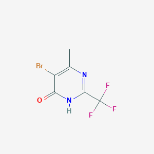 molecular formula C6H4BrF3N2O B2616266 5-Bromo-4-methyl-2-(trifluoromethyl)-1H-pyrimidin-6-one CAS No. 2138418-11-6