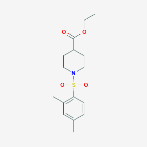 molecular formula C16H23NO4S B261628 Ethyl 1-[(2,4-dimethylphenyl)sulfonyl]piperidine-4-carboxylate 