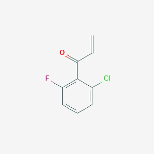 molecular formula C9H6ClFO B2616285 1-(2-Chloro-6-fluorophenyl)prop-2-en-1-one CAS No. 1557586-72-7
