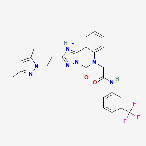 2-{2-[2-(3,5-dimethyl-1H-pyrazol-1-yl)ethyl]-5-oxo-5H,6H-[1,2,4]triazolo[1,5-c]quinazolin-6-yl}-N-[3-(trifluoromethyl)phenyl]acetamide