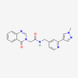 N-{[2-(1-methyl-1H-pyrazol-4-yl)pyridin-4-yl]methyl}-2-(4-oxo-3,4-dihydroquinazolin-3-yl)acetamide