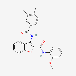 3-(3,4-dimethylbenzamido)-N-(2-methoxyphenyl)benzofuran-2-carboxamide