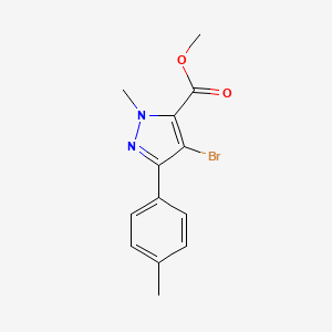methyl 4-bromo-1-methyl-3-(4-methylphenyl)-1H-pyrazole-5-carboxylate