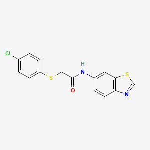 N-(benzo[d]thiazol-6-yl)-2-((4-chlorophenyl)thio)acetamide