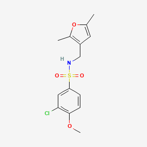 3-chloro-N-((2,5-dimethylfuran-3-yl)methyl)-4-methoxybenzenesulfonamide