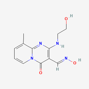 (E)-2-((2-hydroxyethyl)amino)-9-methyl-4-oxo-4H-pyrido[1,2-a]pyrimidine-3-carbaldehyde oxime