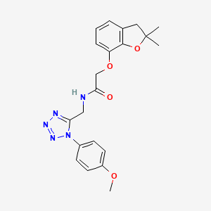 2-((2,2-dimethyl-2,3-dihydrobenzofuran-7-yl)oxy)-N-((1-(4-methoxyphenyl)-1H-tetrazol-5-yl)methyl)acetamide