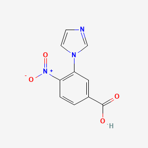 molecular formula C10H7N3O4 B2616339 3-(1H-imidazol-1-yl)-4-nitrobenzoic acid CAS No. 1548592-76-2