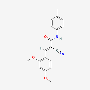 molecular formula C19H18N2O3 B2616345 (2E)-2-氰基-3-(2,4-二甲氧基苯基)-N-(4-甲基苯基)丙烯酰胺 CAS No. 341962-60-5