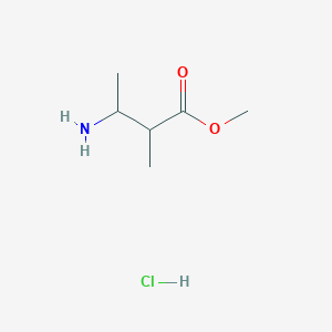 molecular formula C6H14ClNO2 B2616351 3-氨基-2-甲基丁酸甲酯;盐酸盐 CAS No. 89584-23-6
