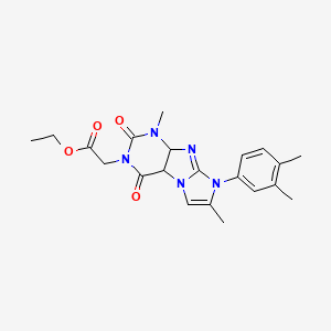 ethyl 2-[8-(3,4-dimethylphenyl)-1,7-dimethyl-2,4-dioxo-1H,2H,3H,4H,8H-imidazo[1,2-g]purin-3-yl]acetate