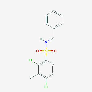 molecular formula C14H13Cl2NO2S B261636 N-benzyl-2,4-dichloro-3-methylbenzenesulfonamide 