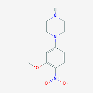 molecular formula C11H15N3O3 B2616360 1-(3-Methoxy-4-nitrophenyl)piperazine CAS No. 121278-37-3