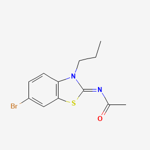 molecular formula C12H13BrN2OS B2616362 N-(6-bromo-3-propyl-1,3-benzothiazol-2-ylidene)acetamide CAS No. 897497-98-2