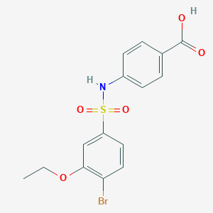 molecular formula C15H14BrNO5S B261638 4-(4-Bromo-3-ethoxybenzenesulfonamido)benzoic acid 