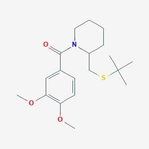 (2-((Tert-butylthio)methyl)piperidin-1-yl)(3,4-dimethoxyphenyl)methanone