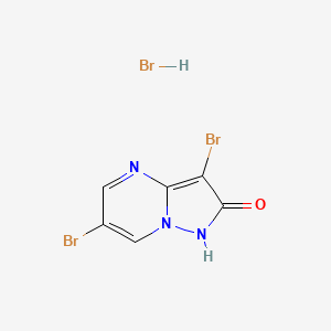 B2616398 3,6-Dibromo-1H-pyrazolo[1,5-a]pyrimidin-2-one;hydrobromide CAS No. 2361644-48-4