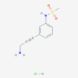 N-[3-(3-aminoprop-1-yn-1-yl)phenyl]methanesulfonamide hydrochloride
