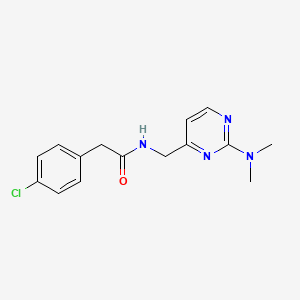 2-(4-chlorophenyl)-N-((2-(dimethylamino)pyrimidin-4-yl)methyl)acetamide