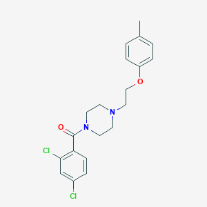 molecular formula C20H22Cl2N2O2 B261642 1-(2,4-Dichlorobenzoyl)-4-[2-(4-methylphenoxy)ethyl]piperazine 