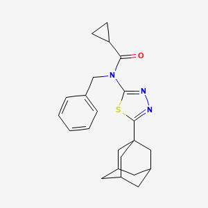 N-[5-(1-adamantyl)-1,3,4-thiadiazol-2-yl]-N-benzylcyclopropanecarboxamide