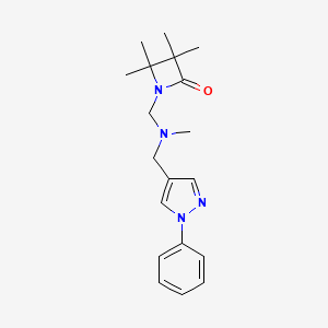 3,3,4,4-tetramethyl-1-({methyl[(1-phenyl-1H-pyrazol-4-yl)methyl]amino}methyl)azetidin-2-one