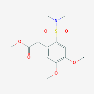 molecular formula C13H19NO6S B2616442 Methyl 2-[2-(dimethylsulfamoyl)-4,5-dimethoxyphenyl]acetate CAS No. 477887-67-5