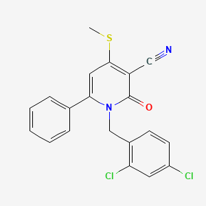 1-(2,4-Dichlorobenzyl)-4-(methylsulfanyl)-2-oxo-6-phenyl-1,2-dihydro-3-pyridinecarbonitrile