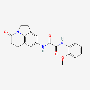 molecular formula C20H19N3O4 B2616452 N1-(2-methoxyphenyl)-N2-(4-oxo-2,4,5,6-tetrahydro-1H-pyrrolo[3,2,1-ij]quinolin-8-yl)oxalamide CAS No. 898419-19-7