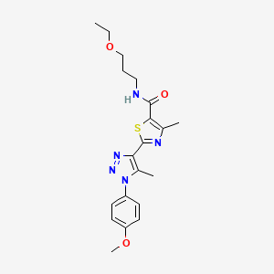 N-(3-ethoxypropyl)-2-(1-(4-methoxyphenyl)-5-methyl-1H-1,2,3-triazol-4-yl)-4-methylthiazole-5-carboxamide