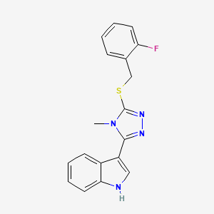 3-(5-((2-fluorobenzyl)thio)-4-methyl-4H-1,2,4-triazol-3-yl)-1H-indole